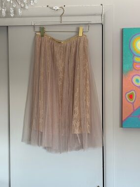 Haute Monde Tulle Skirt – Blush/Cream Lace – Size S/M